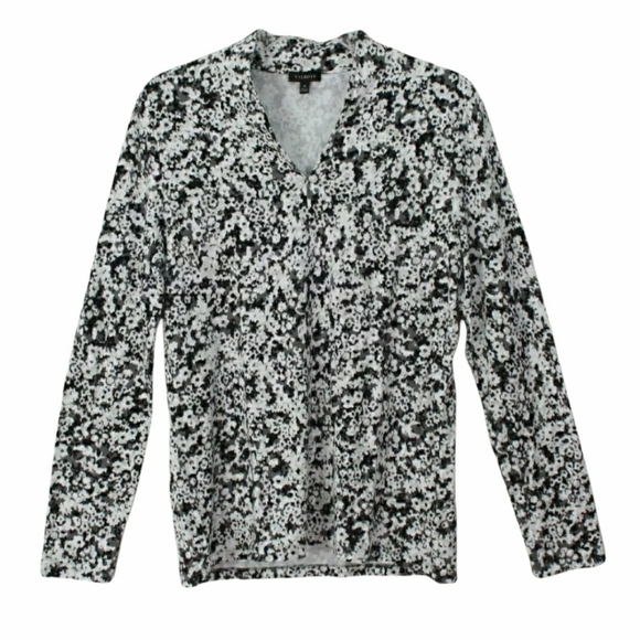 Talbots Long Sleeves Stretch Floral Print  Blouse Small Petites - Picture 9 of 9